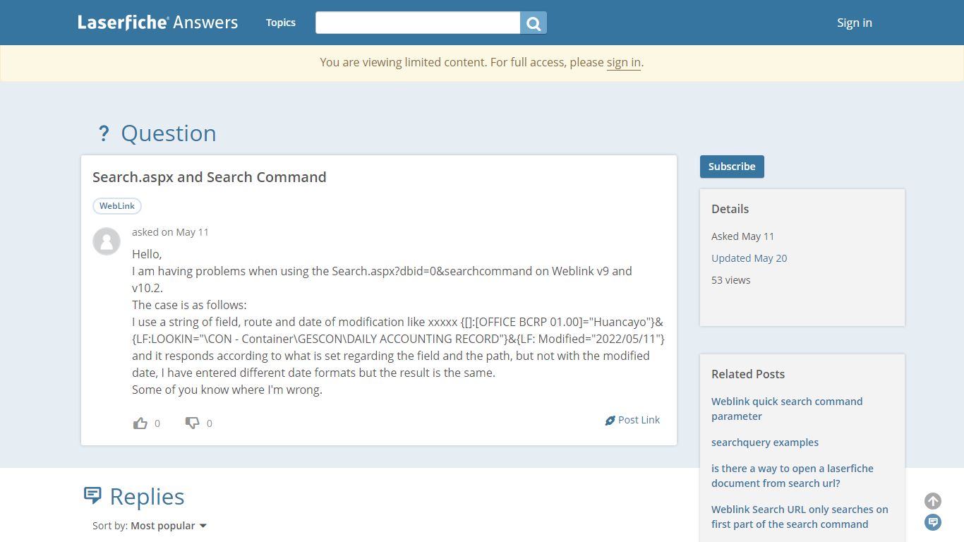 Search.aspx and Search Command - Laserfiche Answers