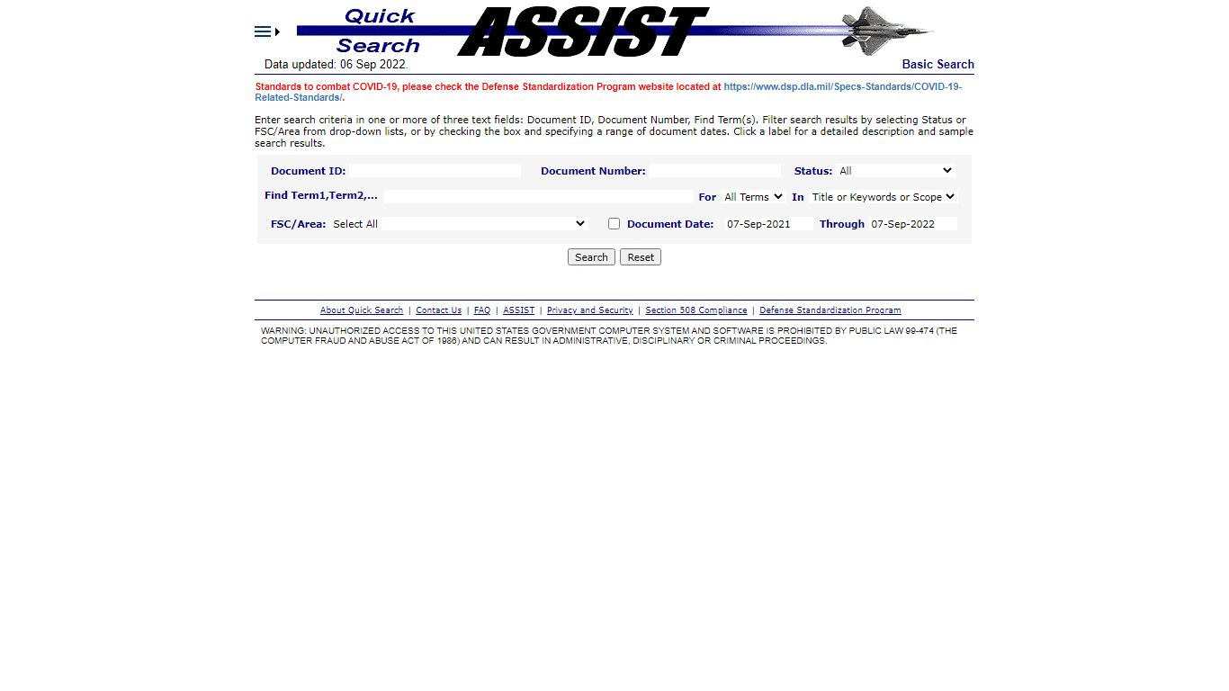 ASSIST-QuickSearch Basic Search